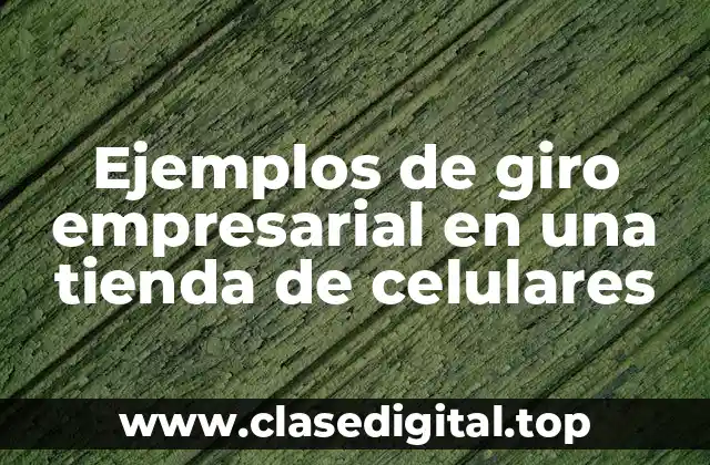Ejemplos de giro empresarial en una tienda de celulares