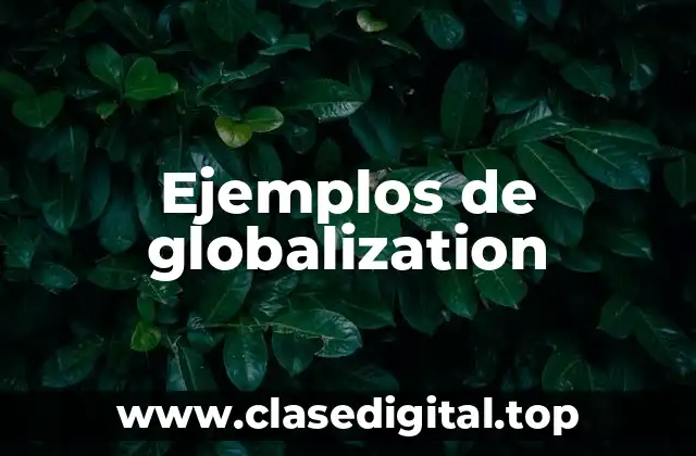 Ejemplos de globalization