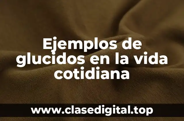 Ejemplos de glucidos en la vida cotidiana