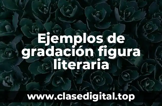 Ejemplos de gradación figura literaria
