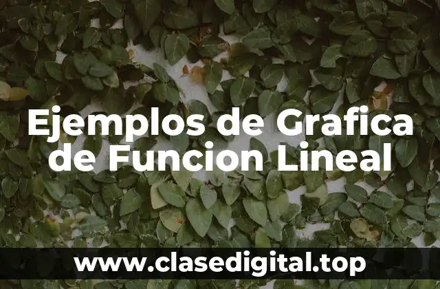 Ejemplos de Grafica de Funcion Lineal