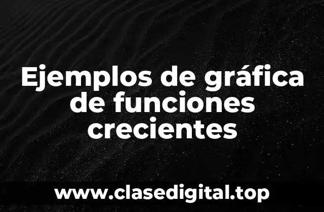 Ejemplos de gráfica de funciones crecientes