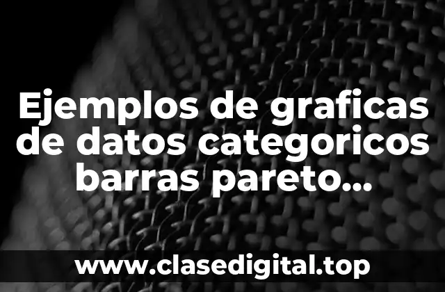 Ejemplos de graficas de datos categoricos barras pareto sectores y Significado