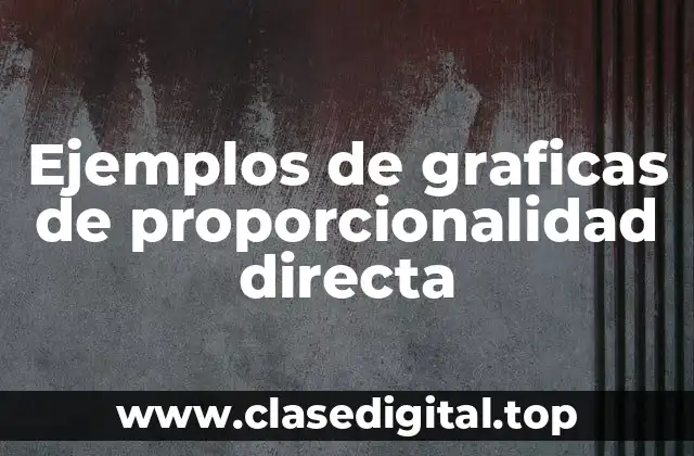 Ejemplos de graficas de proporcionalidad directa