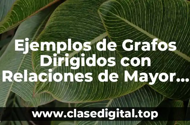 Ejemplos de Grafos Dirigidos con Relaciones de Mayor o Menor