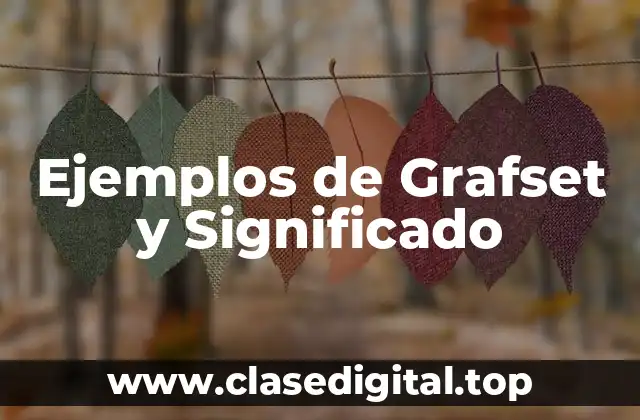 Ejemplos de Grafset y Significado