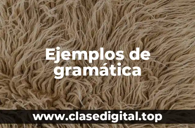 Ejemplos de gramática