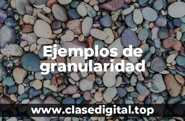 Ejemplos de granularidad