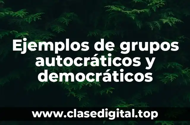 Ejemplos de grupos autocráticos y democráticos