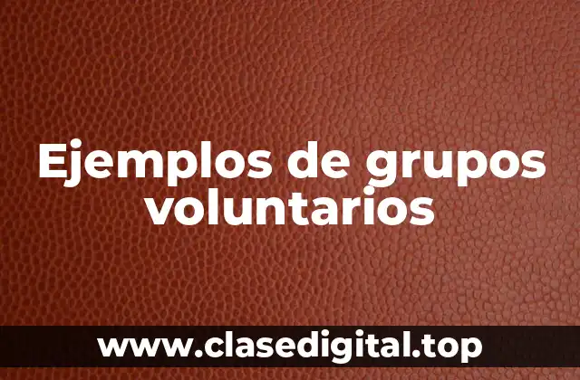 Ejemplos de grupos voluntarios