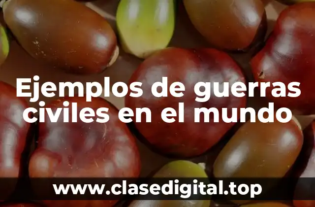 Ejemplos de guerras civiles en el mundo