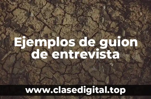 Ejemplos de guion de entrevista