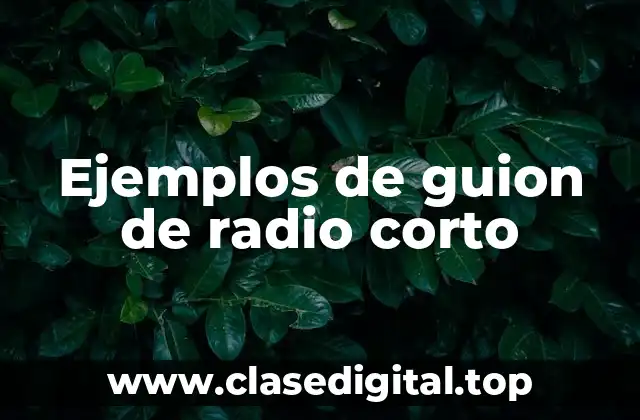 Ejemplos de guion de radio corto