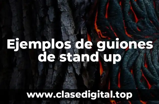 Ejemplos de guiones de stand up