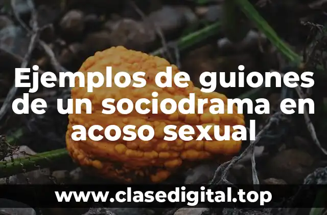 Ejemplos de guiones de un sociodrama en acoso sexual