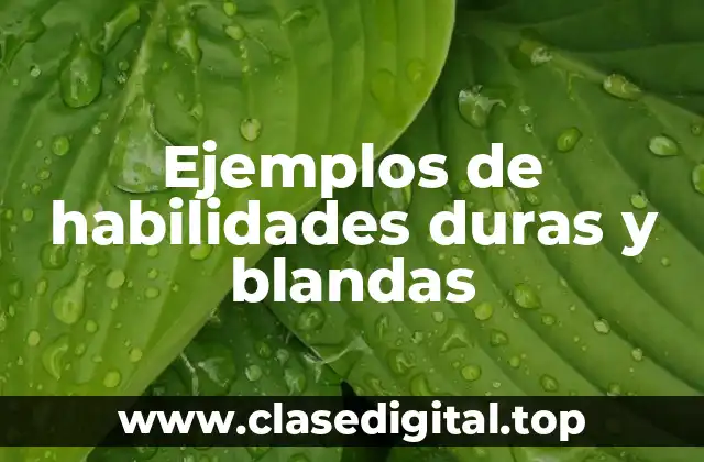 Ejemplos de habilidades duras y blandas