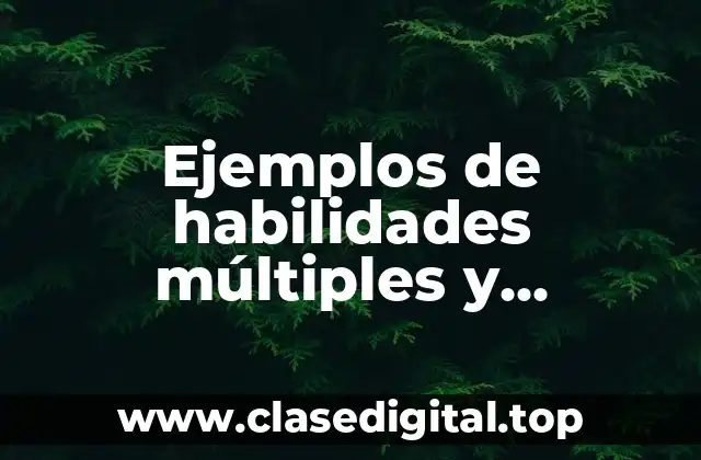 Ejemplos de habilidades múltiples y Significado