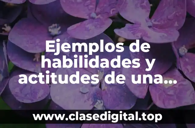 Ejemplos de habilidades y actitudes de una persona