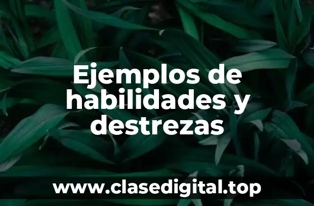 Ejemplos de habilidades y destrezas