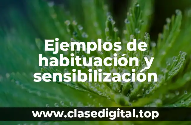 Ejemplos de habituación y sensibilización