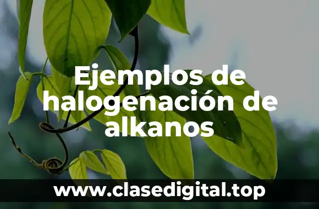 Ejemplos de halogenación de alkanos