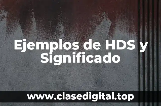 Ejemplos de HDS y Significado
