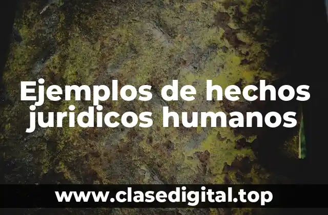 Ejemplos de hechos juridicos humanos