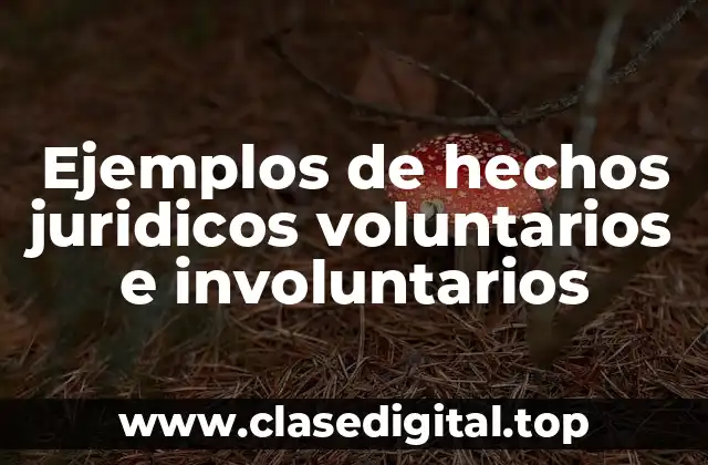 Ejemplos de hechos juridicos voluntarios