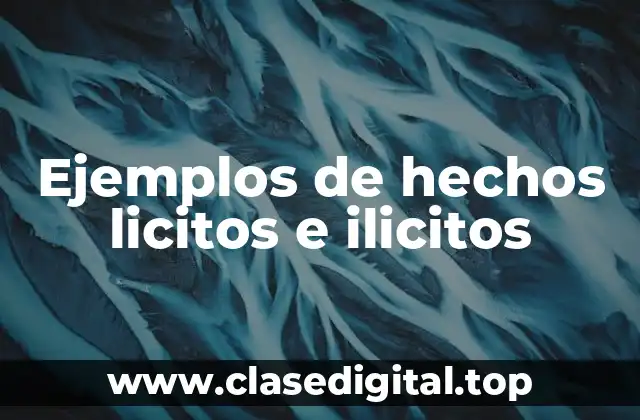 Ejemplos de hechos licitos e ilicitos