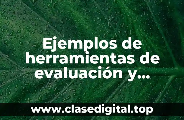 Ejemplos de herramientas de evaluación