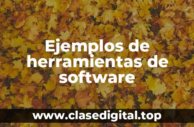 Ejemplos de herramientas de software