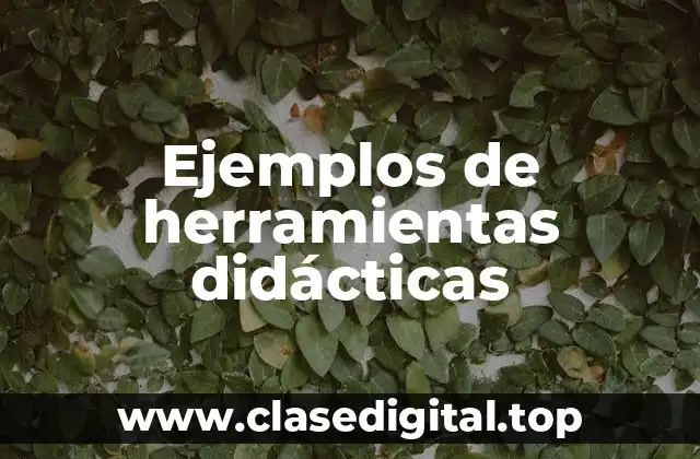 Ejemplos de herramientas didácticas