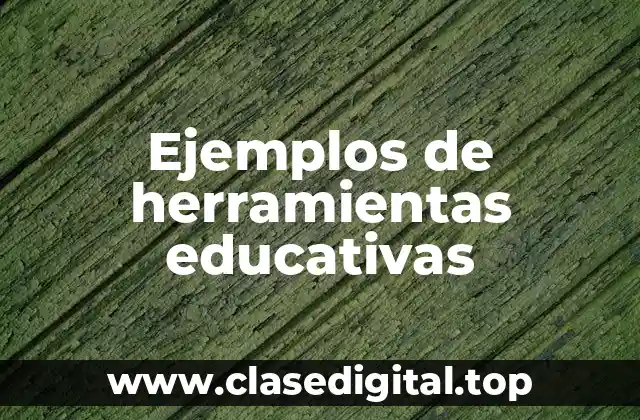 Ejemplos de herramientas educativas