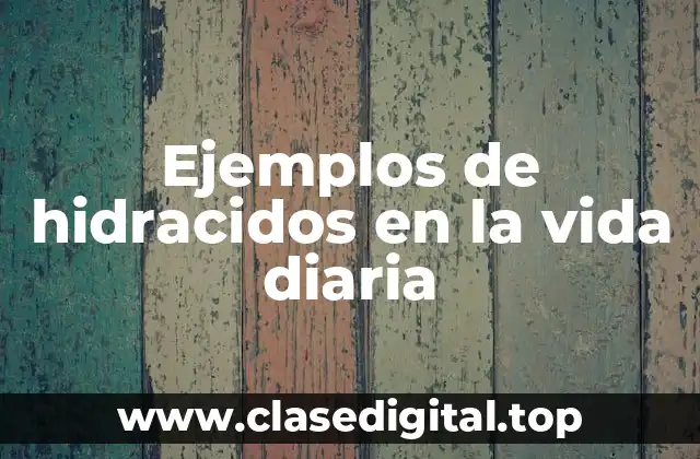 Ejemplos de hidracidos