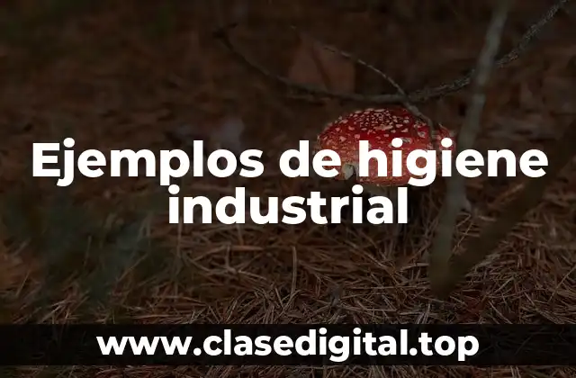 Ejemplos de higiene industrial
