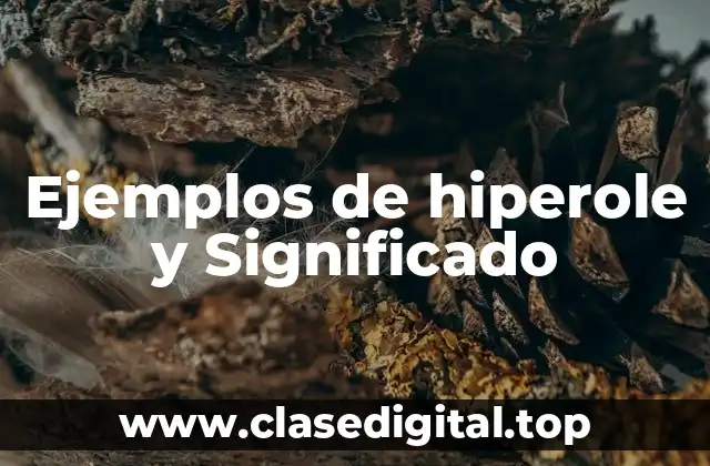 Ejemplos de hiperole y Significado
