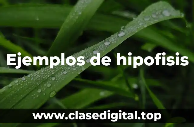 Ejemplos de hipofisis
