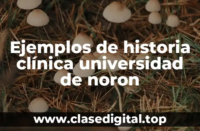 Ejemplos de historia clínica universidad de noron