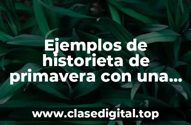 Ejemplos de historieta de primavera con una esquina rota