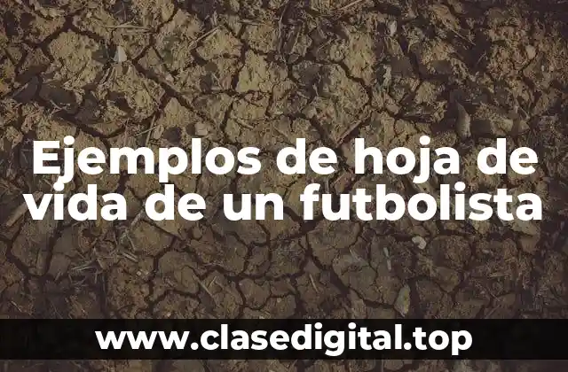 Ejemplos de hoja de vida de un futbolista