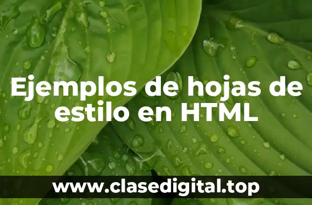 Ejemplos de hojas de estilo en HTML