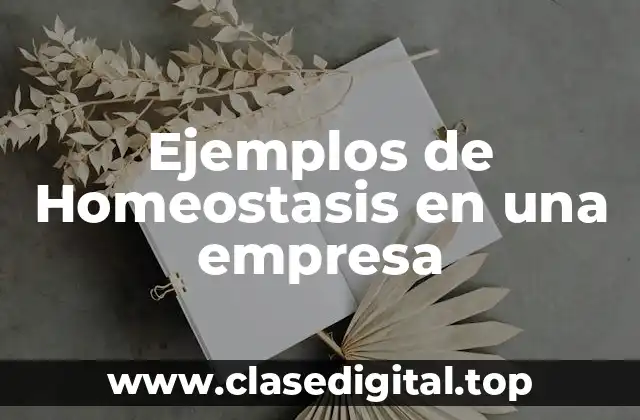 Ejemplos de Homeostasis en una empresa