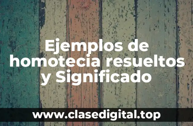 Ejemplos de homotecia resueltos