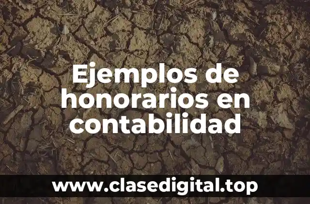 Ejemplos de honorarios en contabilidad