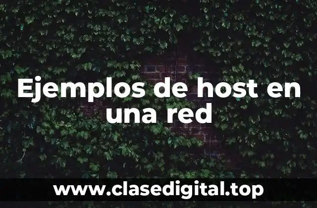 Ejemplos de host en una red