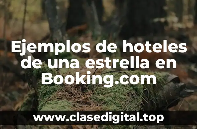 Ejemplos de hoteles de una estrella en Booking.com