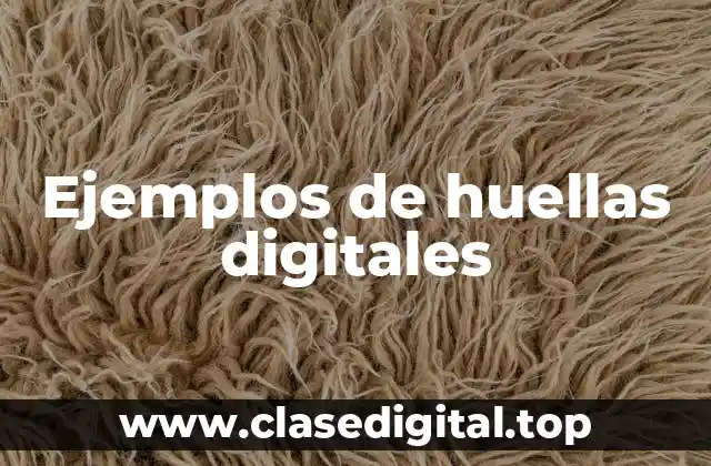 Ejemplos de huellas digitales