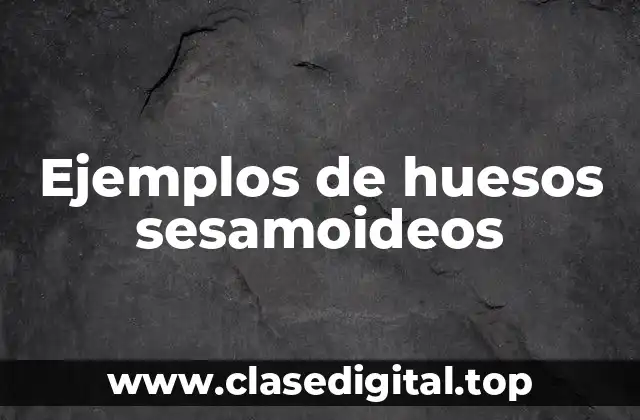 Ejemplos de huesos sesamoideo