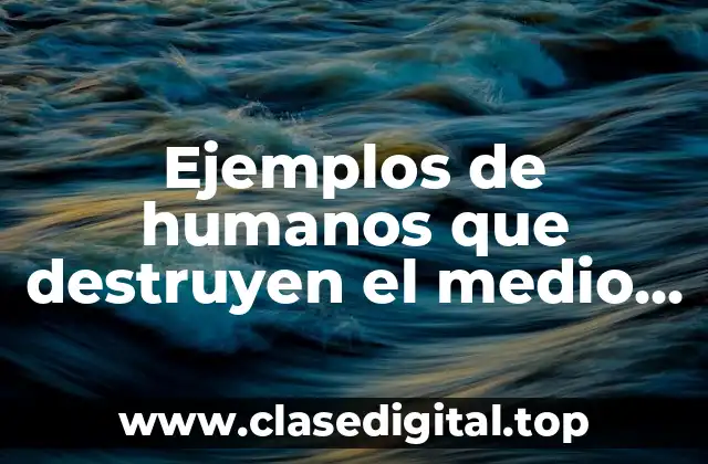 Ejemplos de humanos que destruyen el medio ambiente