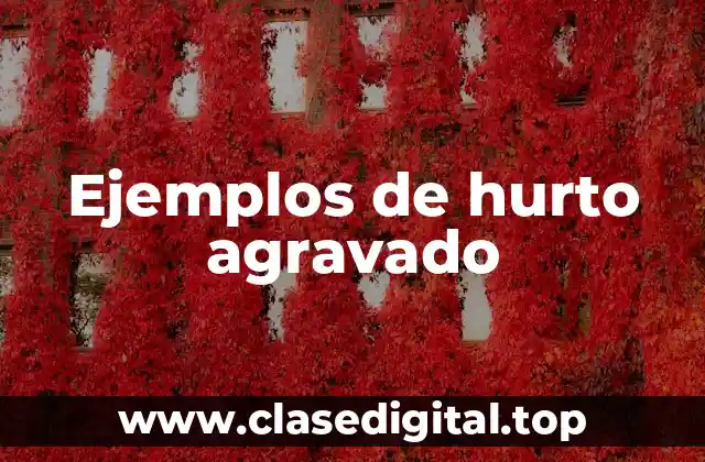 Ejemplos de hurto agravado